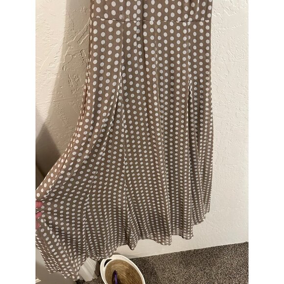 Tommy Hilfiger Brown & White Polka Dot Pleated Mini Pretty Woman Dress - Picture 4 of 15